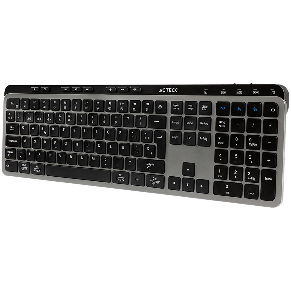 Foto 7 pulgar | Teclado Multidispositivo Acteck Inspire Krea Ti755 Inalambrico Usb 2.4ghz + Bt 5.1 Negro/gris Ac-940085
