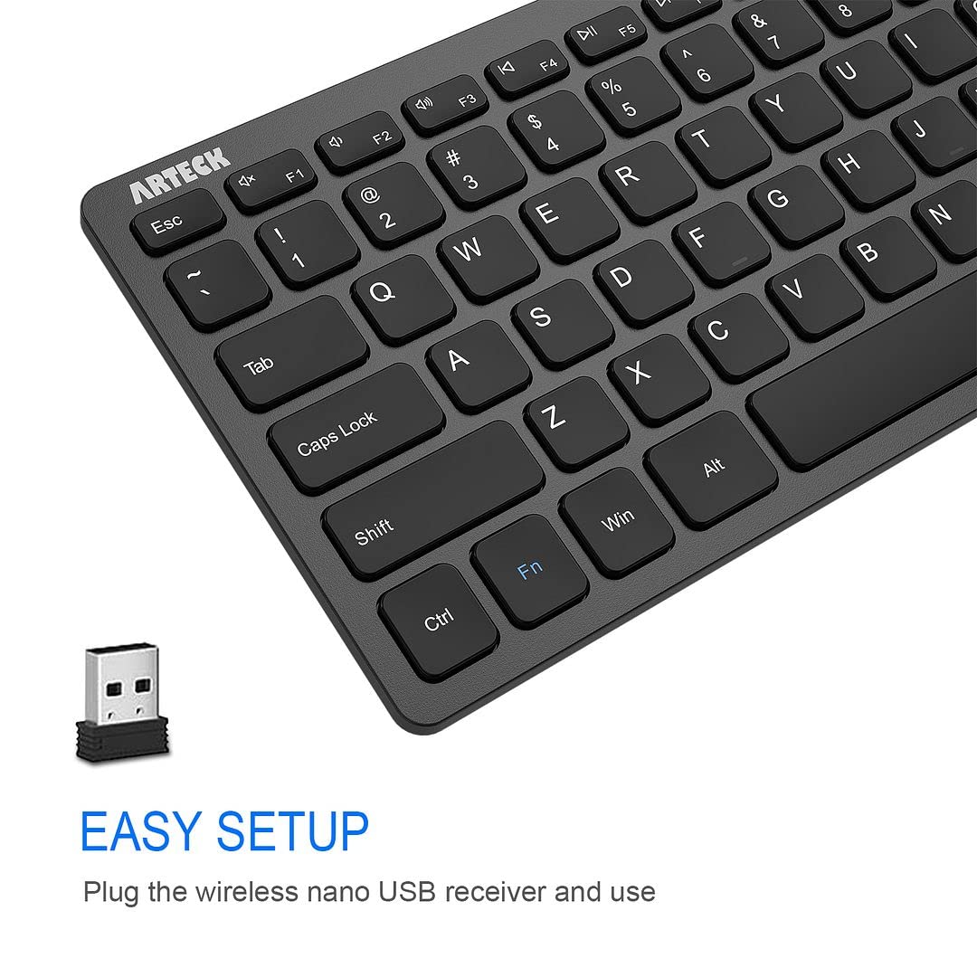 Foto 3 pulgar | Teclado Inalámbrico Arteck Ultra Slim Compact Black - Venta Internacional