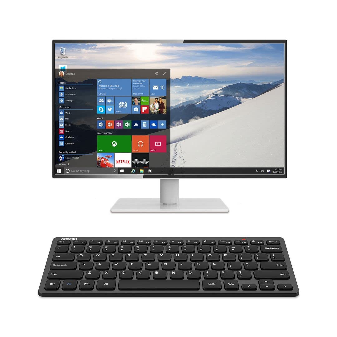Foto 8 pulgar | Teclado Inalámbrico Arteck Ultra Slim Compact Black - Venta Internacional