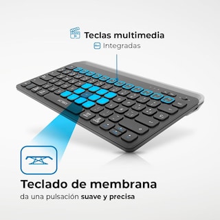 Foto 2 | Teclado Multidispositivo Acteck Inspire Trek Ti737 Inalambrico Usb 2.4 Mhz + Bt 5.1 Tamaño 65% Negro/gris
