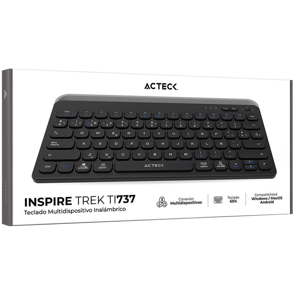 Foto 6 pulgar | Teclado Multidispositivo Acteck Inspire Trek Ti737 Inalambrico Usb 2.4 Mhz + Bt 5.1 Tamaño 65% Negro/gris