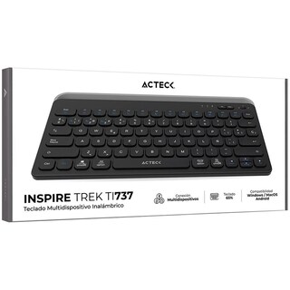 Foto 5 | Teclado Multidispositivo Acteck Inspire Trek Ti737 Inalambrico Usb 2.4 Mhz + Bt 5.1 Tamaño 65% Negro/gris
