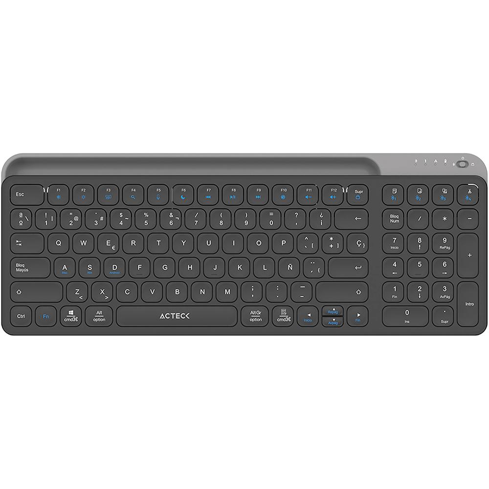 Foto 2 pulgar | Teclado Multidispositivo Acteck Inspire Trek Ti747 Inalambrico Usb 2.4 Mhz + Bt 5.1 Tamaño 98% Negro/gris