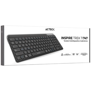 Foto 6 | Teclado Multidispositivo Acteck Inspire Trek Ti747 Inalambrico Usb 2.4 Mhz + Bt 5.1 Tamaño 98% Negro/gris