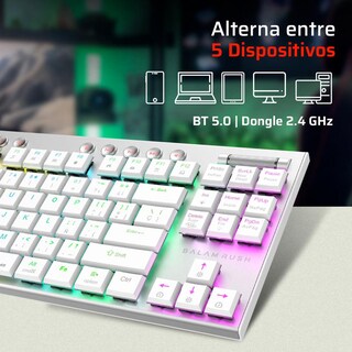 Foto 5 | Teclado Gamer Mecanico Balam Rush Dominate Expert Gk959 Switch Brown Inalambrico Usb 2.4 Ghz + Bt 5.0 Tamaño 80% Rgb