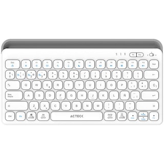 Foto 1 | Teclado Multidispositivo Acteck Inspire Trek Ti737 Inalambrico Usb 2.4 Mhz + Bt 5.1 Tamaño 65% Blanco/gris
