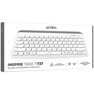 Foto 5 | Teclado Multidispositivo Acteck Inspire Trek Ti737 Inalambrico Usb 2.4 Mhz + Bt 5.1 Tamaño 65% Blanco/gris
