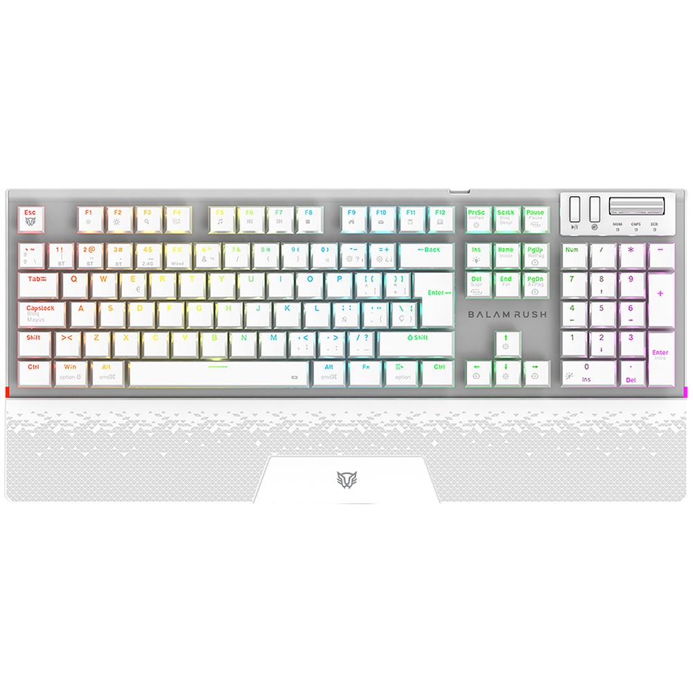 Foto 2 pulgar | Teclado Gamer Mecanico Balam Rush Dominate Expert Gk979i Switch Red Inalambrico Usb 2.4 Ghz + Bt 5.0 Rgb Blanco