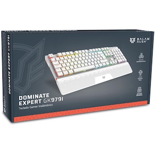 Foto 5 | Teclado Gamer Mecanico Balam Rush Dominate Expert Gk979i Switch Red Inalambrico Usb 2.4 Ghz + Bt 5.0 Rgb Blanco