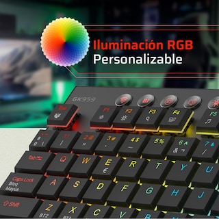 Foto 3 | Teclado Gamer Mecanico Balam Rush Dominate Expert Gk959 Switch Brown Inalambrico Usb 2.4 Ghz + Bt 5.0 Tamaño 80% Rgb