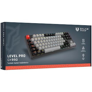 Foto 5 | Teclado Gamer Mecanico Balam Rush Level Pro Gk990 Switch Red Inalambrico Usb 2.4 Ghz + Bt 5.0 Tamaño 80% Rgb Gris/negro