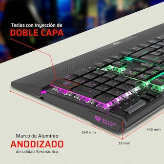 Foto 4 | Teclado Gamer Mecanico Balam Rush Dominate Expert Gk979i Switch Red Inalambrico Usb 2.4 Ghz + Bt 5.0 Rgb Negro Br-940382