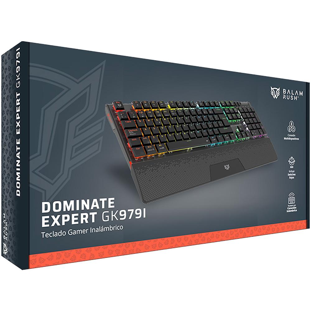Foto 7 pulgar | Teclado Gamer Mecanico Balam Rush Dominate Expert Gk979i Switch Red Inalambrico Usb 2.4 Ghz + Bt 5.0 Rgb Negro Br-940382