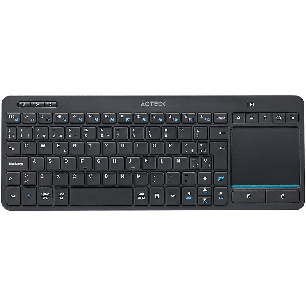 Teclado Multidispositivo Acteck Inspire Smart Ti707 Inalambrico Usb 2.4 Ghz + Bt Touchpad Integrado Tamaño 60% Negro