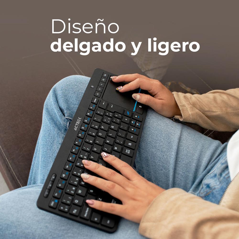 Foto 3 | Teclado Multidispositivo Acteck Inspire Smart Ti707 Inalambrico Usb 2.4 Ghz + Bt Touchpad Integrado Tamaño 60% Negro