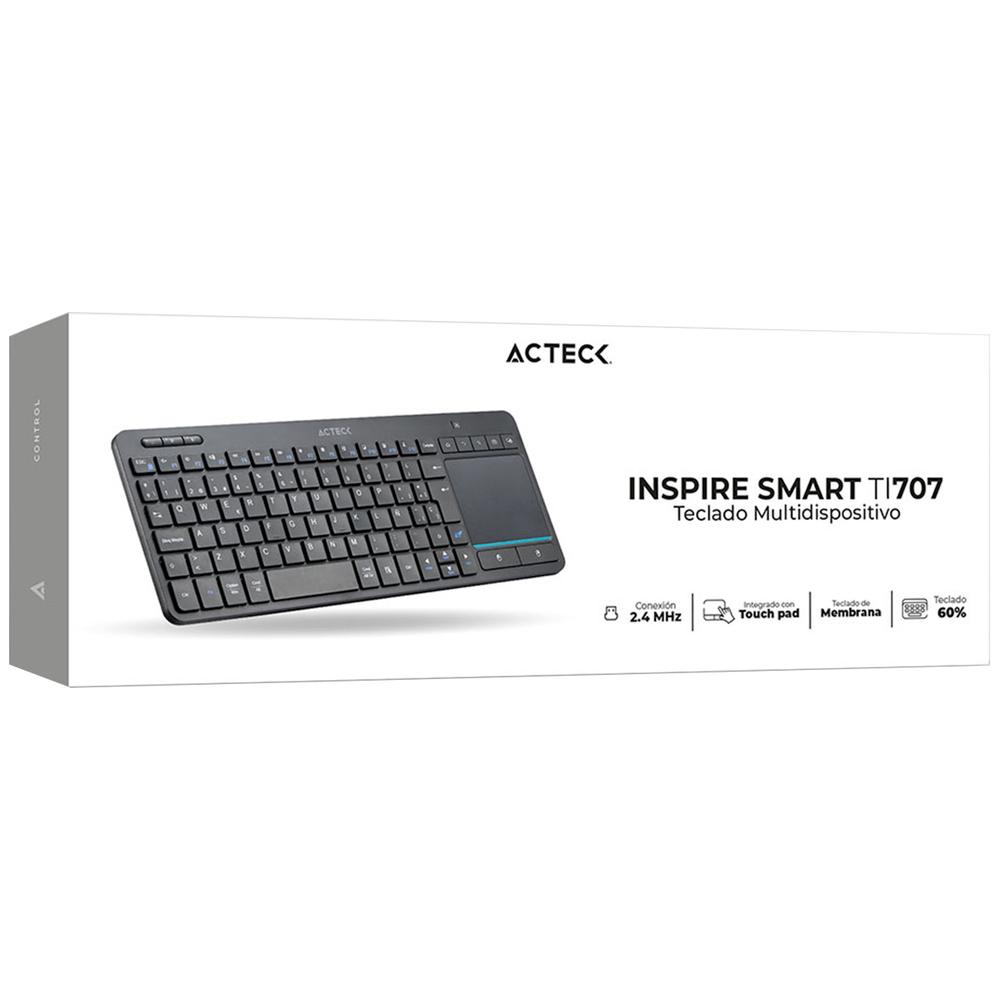 Foto 7 pulgar | Teclado Multidispositivo Acteck Inspire Smart Ti707 Inalambrico Usb 2.4 Ghz + Bt Touchpad Integrado Tamaño 60% Negro