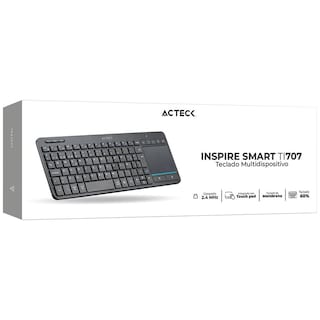 Foto 6 | Teclado Multidispositivo Acteck Inspire Smart Ti707 Inalambrico Usb 2.4 Ghz + Bt Touchpad Integrado Tamaño 60% Negro