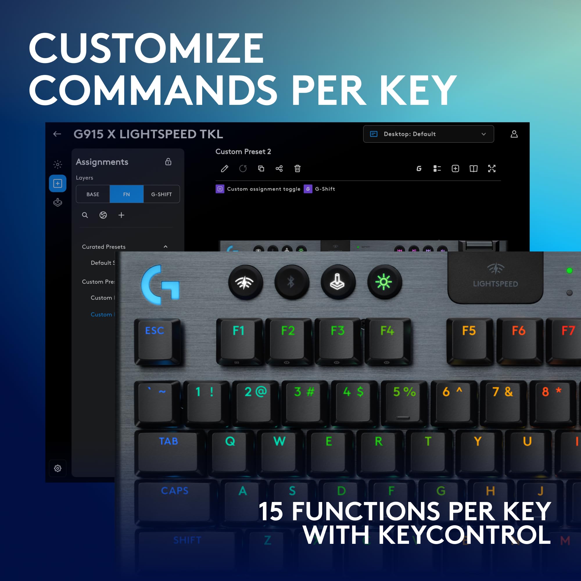 Foto 4 | Teclado Para Juegos Logitech G915 X Lightspeed Tkl Wireless - Venta Internacional.