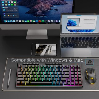 Foto 7 | Teclado Inalámbrico Para Juegos Redragon K517 Pro Con Retroiluminación Rgb - Venta Internacional.