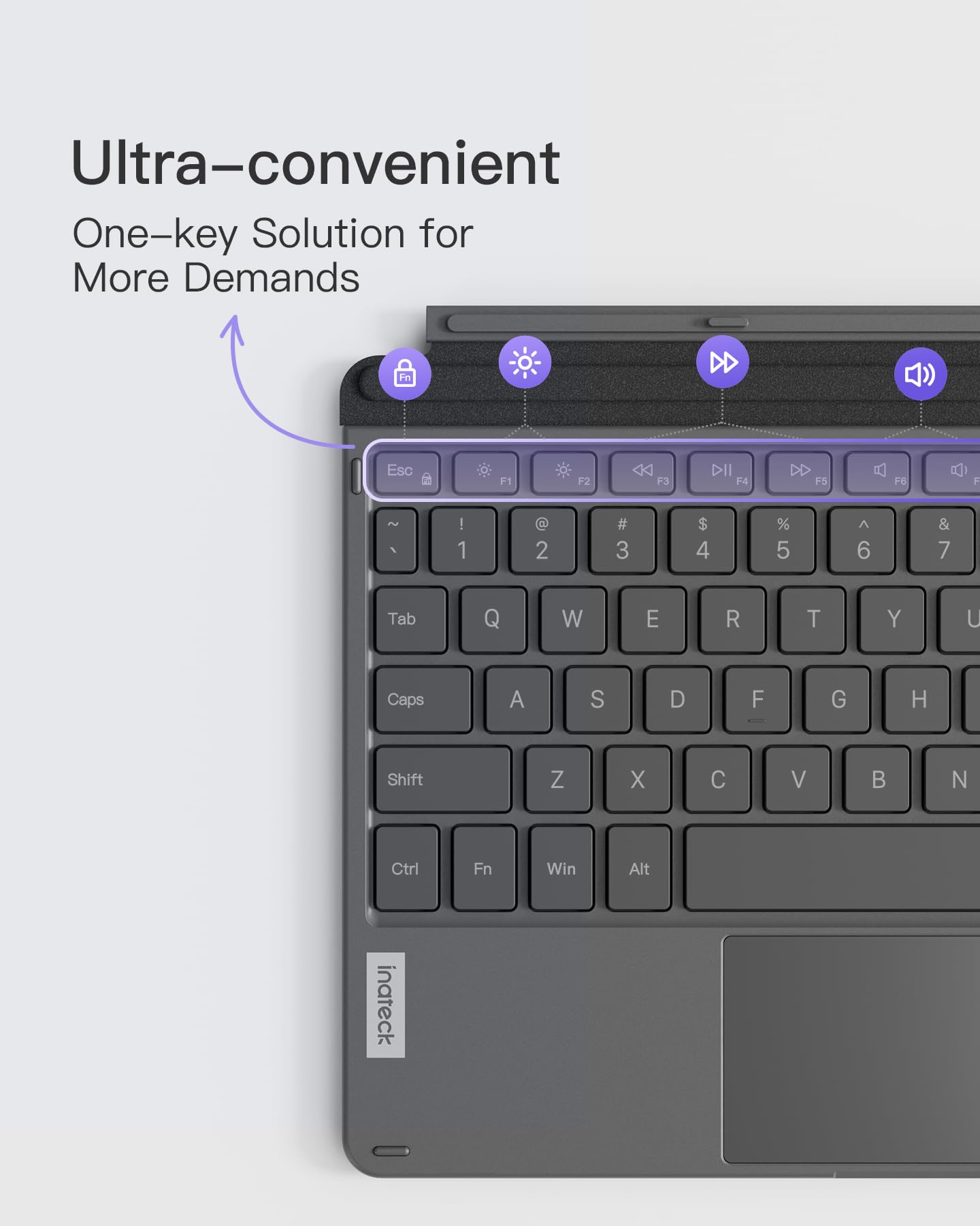 Foto 6 pulgar | Teclado Inateck Para Surface Go Bluetooth 5.3 Con Retroiluminación De 7 Colores - Venta Internacional.