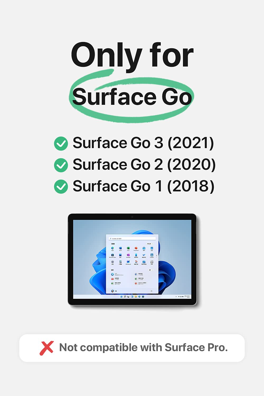 Foto 3 pulgar | Teclado Inateck Surface Go Bluetooth 5.1 Retroiluminado En 7 Colores - Venta Internacional.