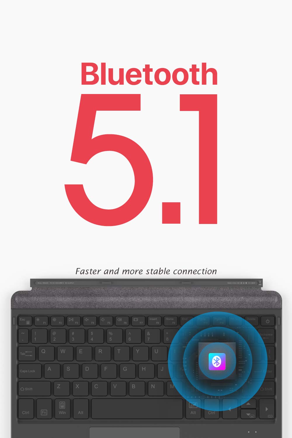 Foto 4 pulgar | Teclado Inateck Surface Go Bluetooth 5.1 Retroiluminado En 7 Colores - Venta Internacional.