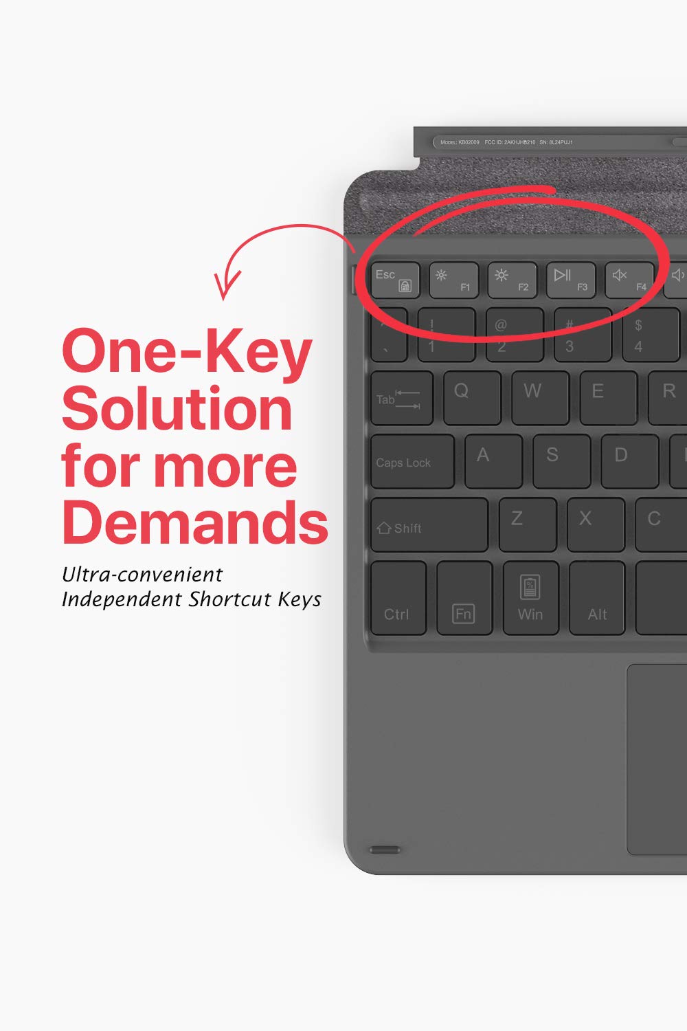 Foto 7 pulgar | Teclado Inateck Surface Go Bluetooth 5.1 Retroiluminado En 7 Colores - Venta Internacional.