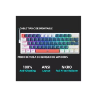 Foto 2 | Teclado Mecánico Gamer Eo Safe Imports Esi-10780-1 Multicolor
