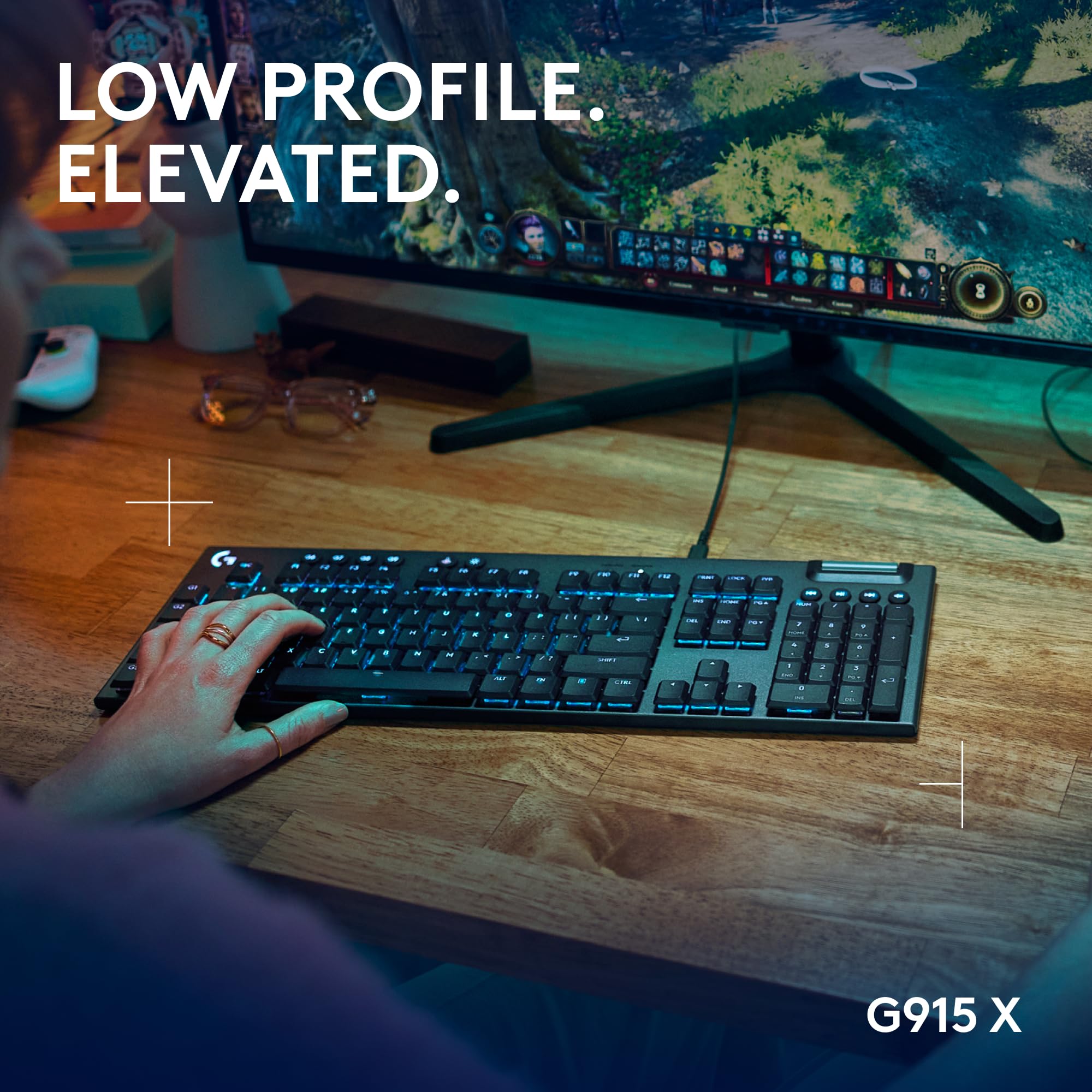 Foto 3 pulgar | Teclado Para Juegos Logitech G915 X De Perfil Bajo Con Cable Gl Red - Venta Internacional.