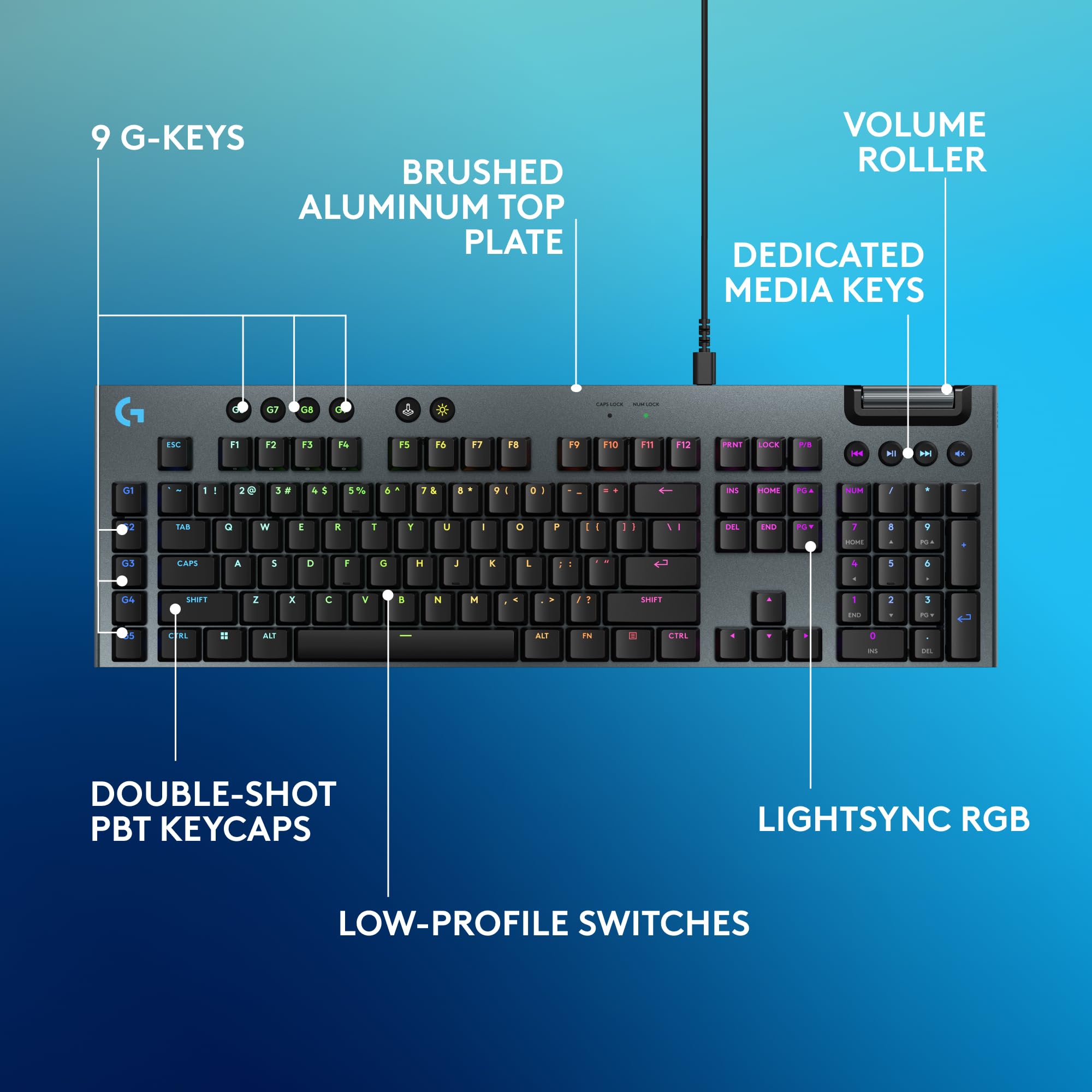 Foto 7 pulgar | Teclado Para Juegos Logitech G915 X De Perfil Bajo Con Cable Gl Red - Venta Internacional.