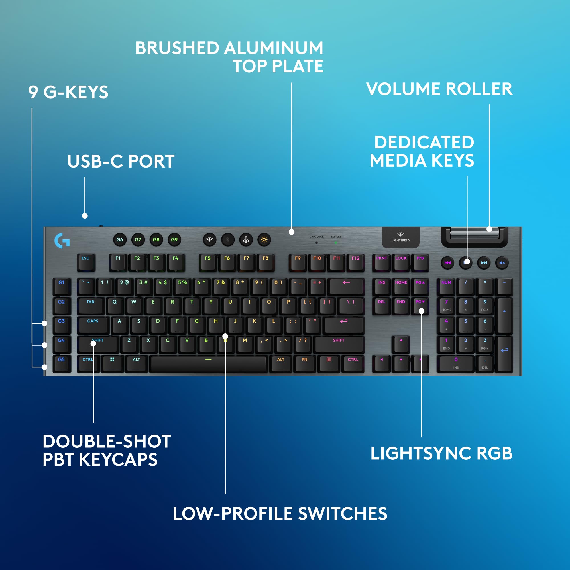 Foto 7 pulgar | Teclado Inalámbrico Para Juegos Logitech G915 X Lightspeed Red - Venta Internacional.