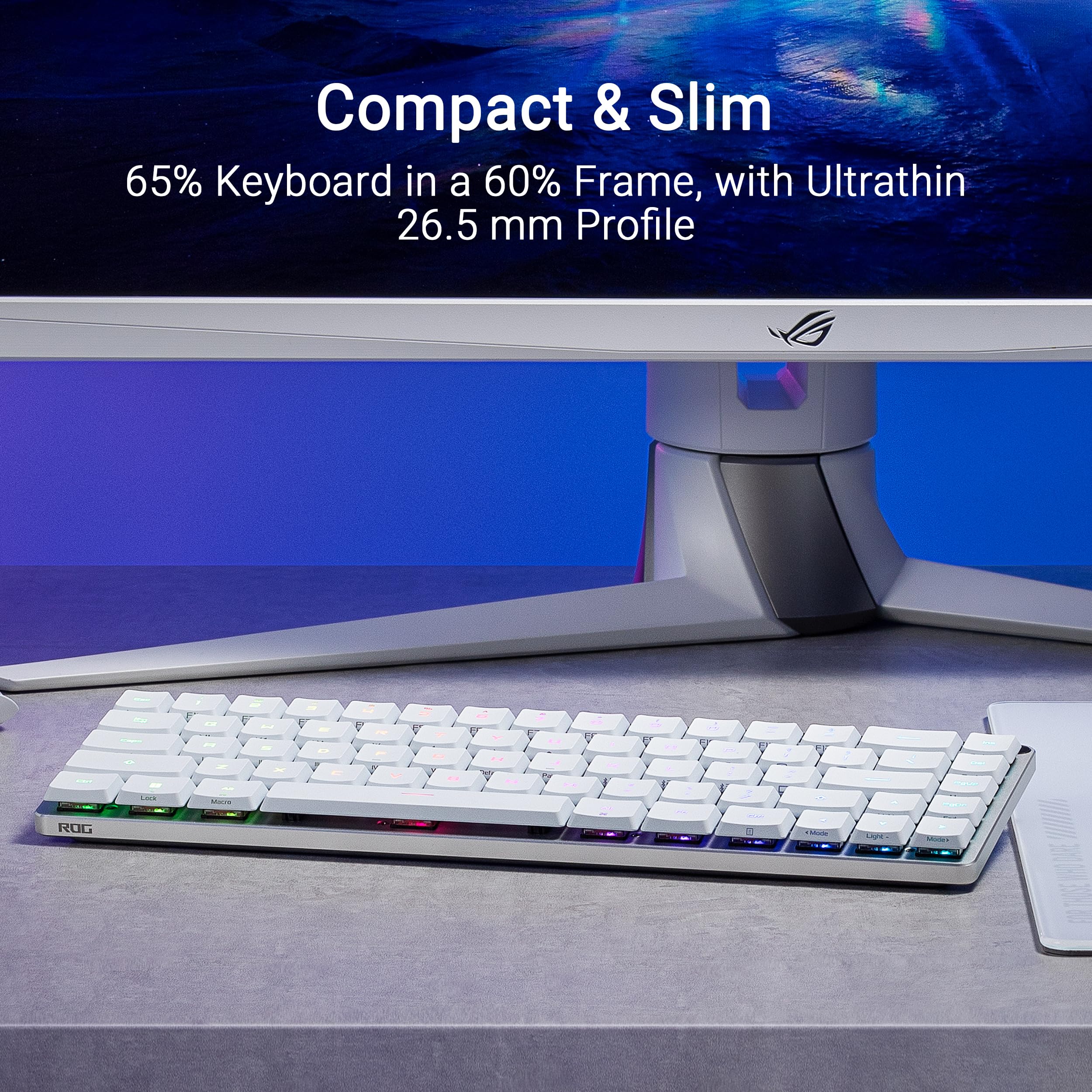 Foto 3 pulgar | Teclado Para Juegos Asus Rog Falchion Rx De Perfil Bajo, 65% Inalámbrico - Venta Internacional.