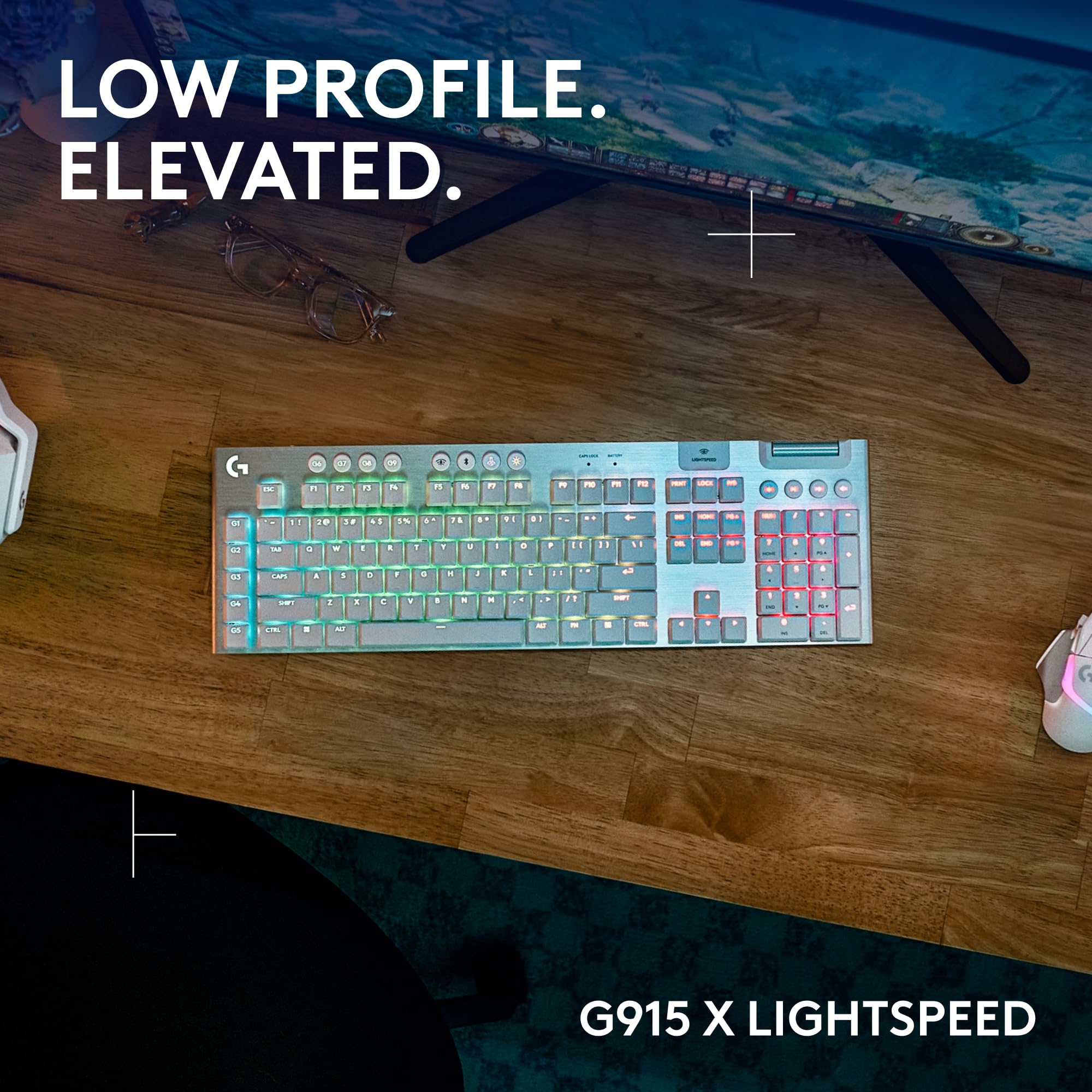 Foto 3 pulgar | Teclado Inalámbrico Para Juegos Logitech G915 X Lightspeed White - Venta Internacional.