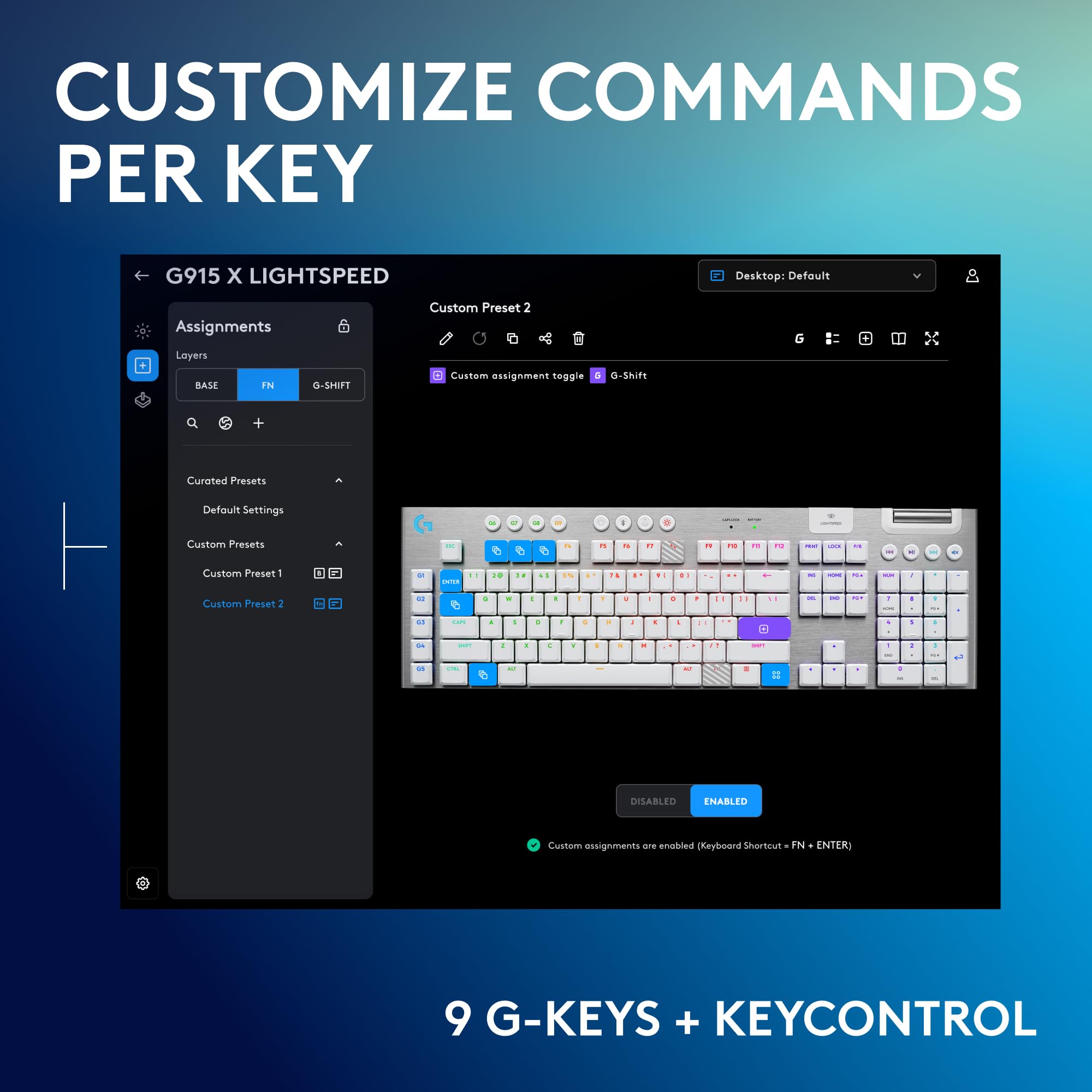 Foto 5 pulgar | Teclado Inalámbrico Para Juegos Logitech G915 X Lightspeed White - Venta Internacional.