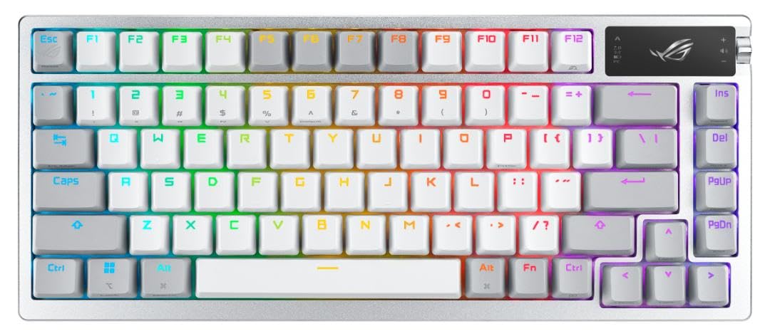 Foto 2 pulgar | Teclado Para Juegos Asus Rog Azoth 75 Inalámbrico Oled Rgb - Blanco - Venta Internacional.