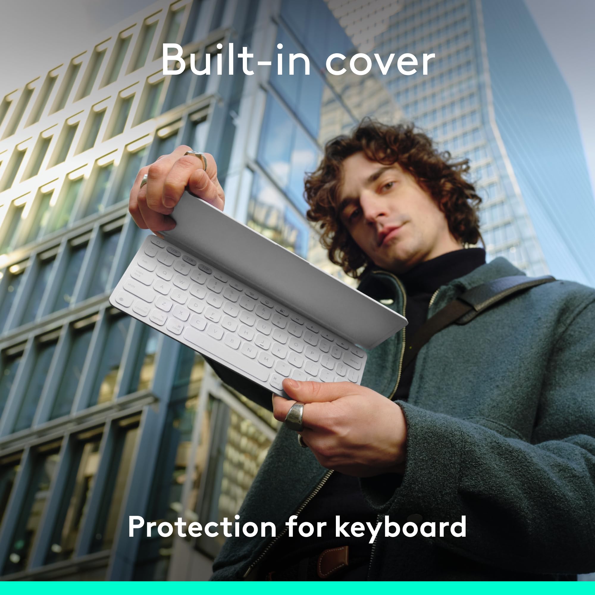 Foto 4 pulgar | Teclado Inalámbrico Portátil Logitech Keys-to-go 2 Gris Pálido - Venta Internacional.
