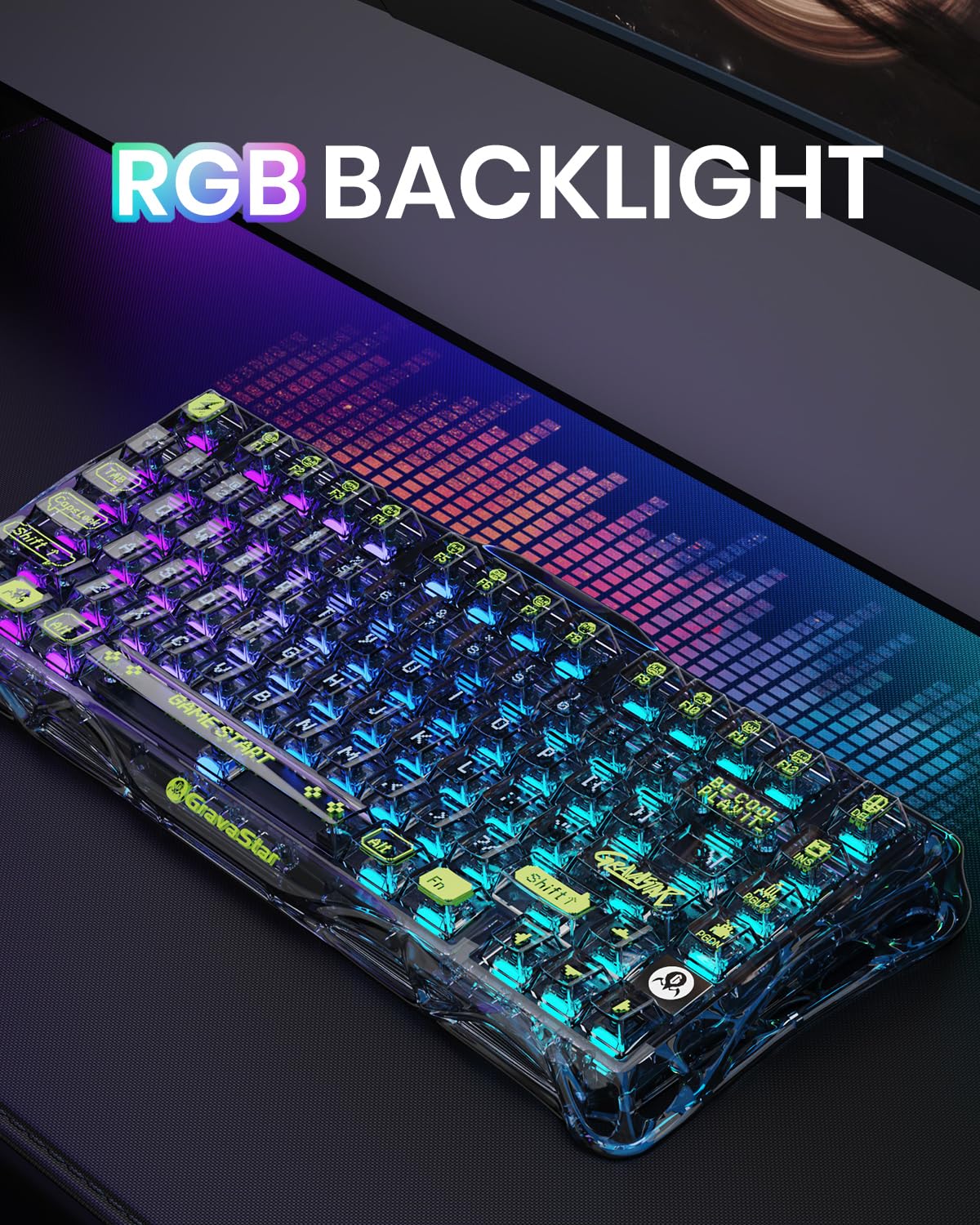 Foto 4 | Teclado Mecánico Para Juegos Gravastar Mercury K1 Lite - Venta Internacional.