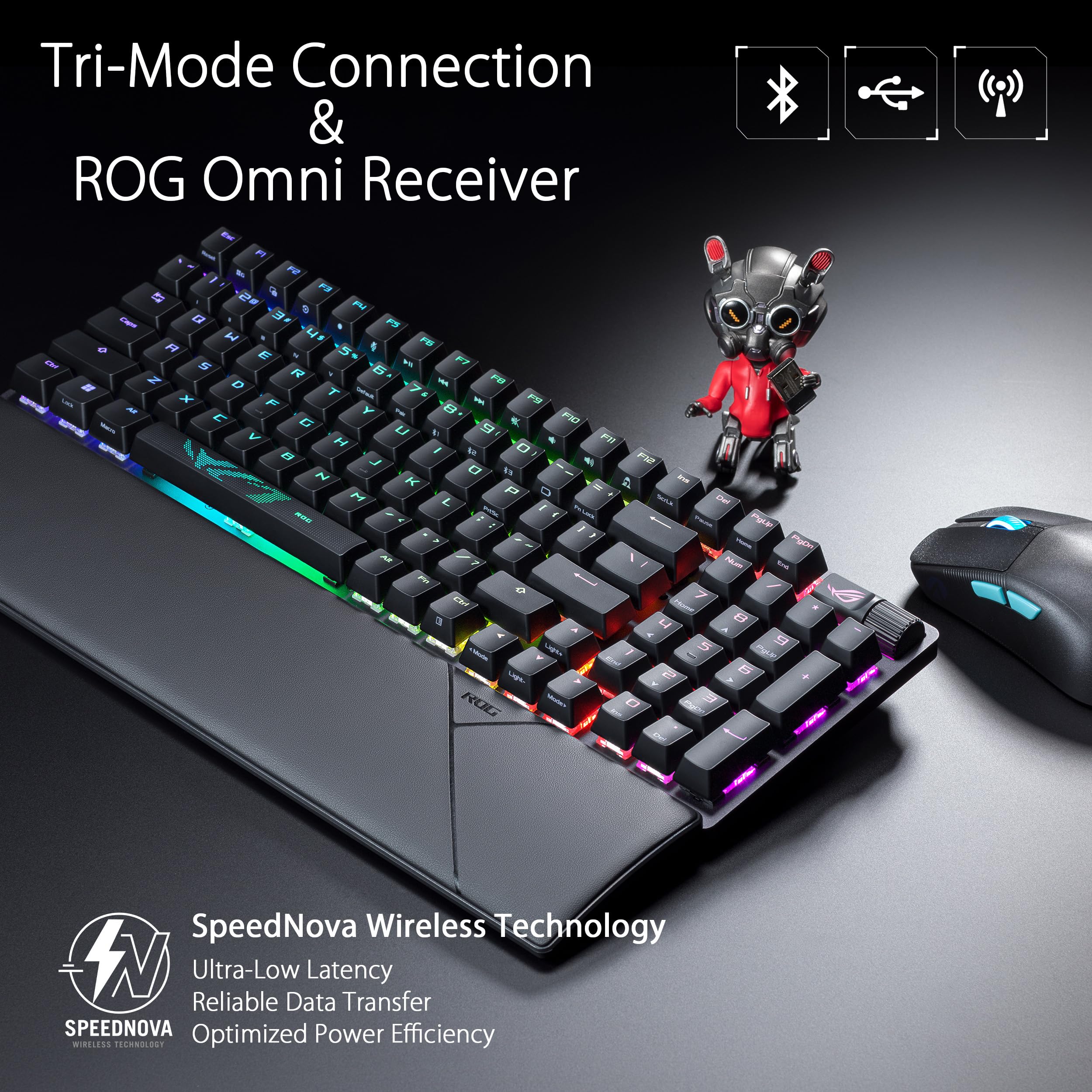 Foto 4 pulgar | Teclado Para Juegos Asus Rog Strix Scope Ii 96 Wireless Rgb Negro - Venta Internacional.