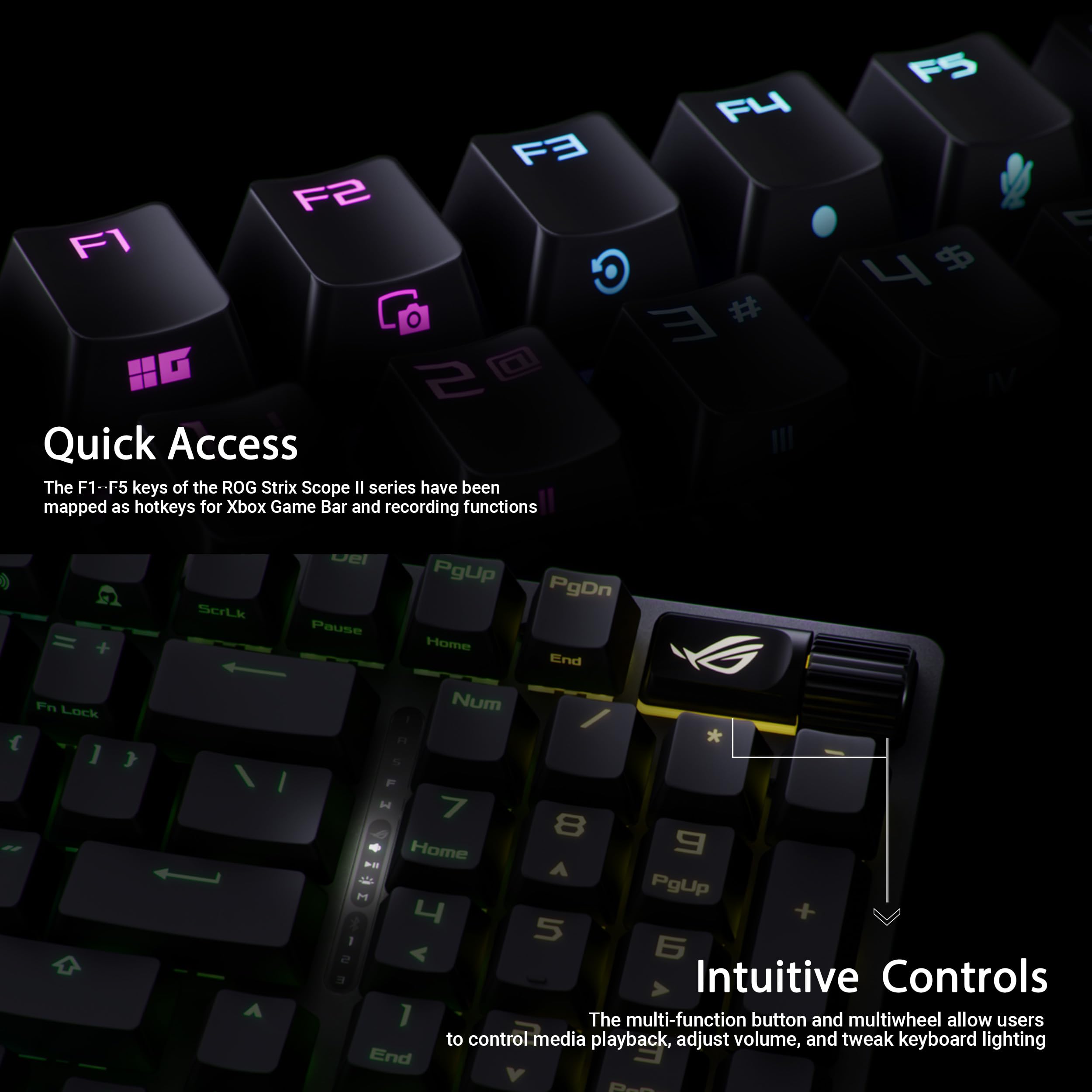 Foto 6 | Teclado Para Juegos Asus Rog Strix Scope Ii 96 Wireless Rgb Negro - Venta Internacional.