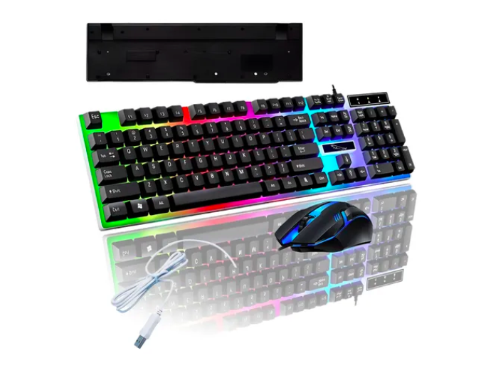 Foto 2 pulgar | Kit Teclado Mouse Gamer Xtellar Luz Rgb Iluminado Led Usb Alambrico