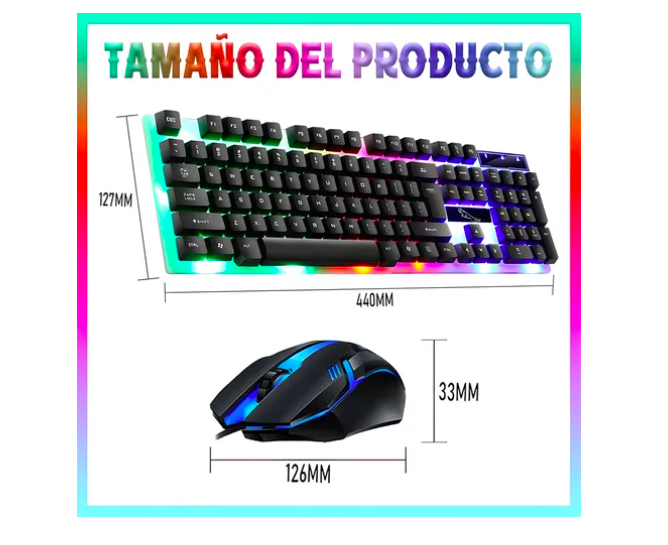 Foto 3 pulgar | Kit Teclado Mouse Gamer Xtellar Luz Rgb Iluminado Led Usb Alambrico