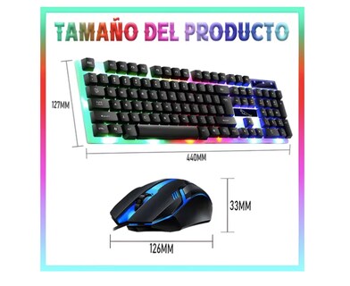 Foto 2 | Kit Teclado Mouse Gamer Xtellar Luz Rgb Iluminado Led Usb Alambrico