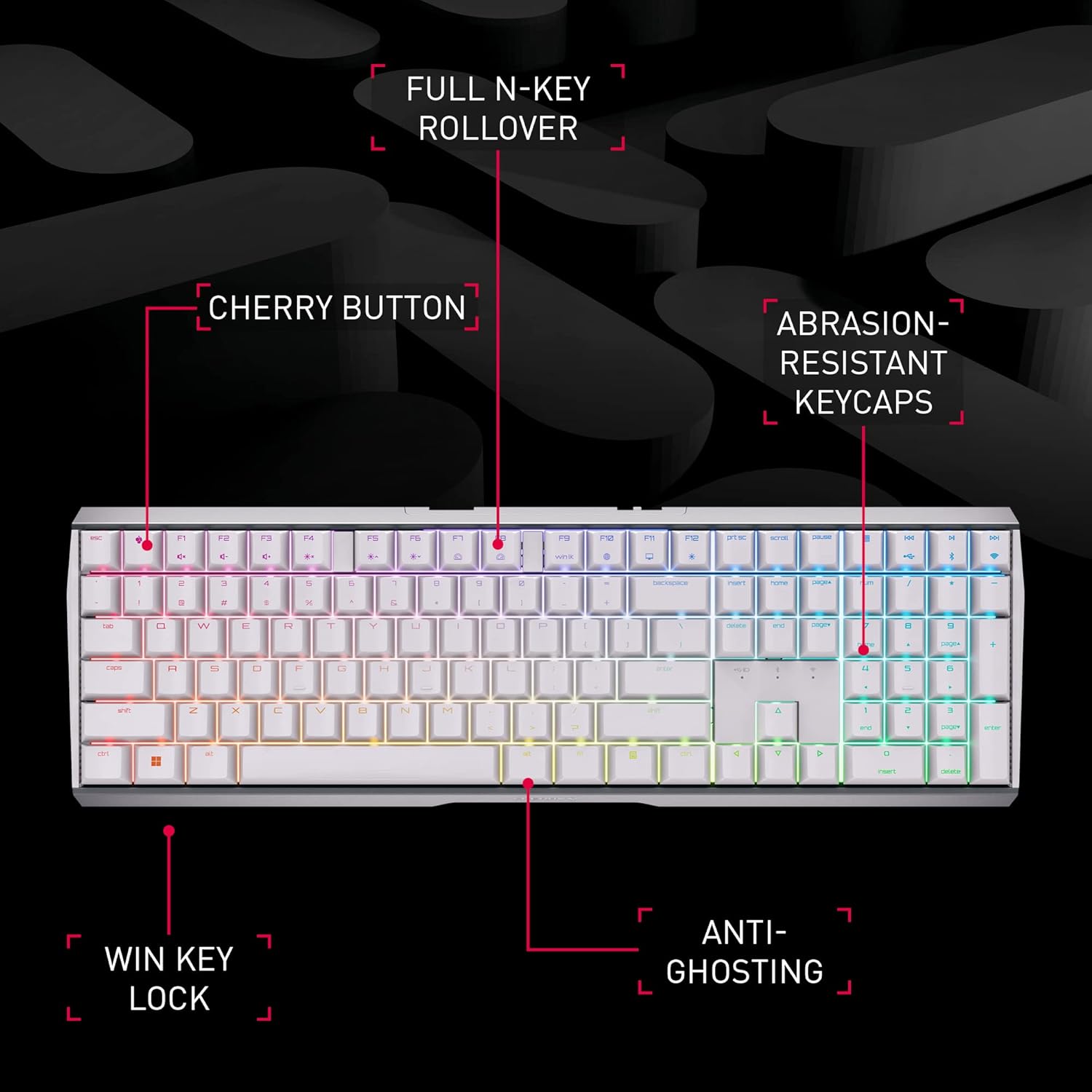 Foto 3 pulgar | Cherry Teclado Mecánico 3.0s Mx Inalámbrico Switch Brown Rgb Gamer Negro (reacondicionado)