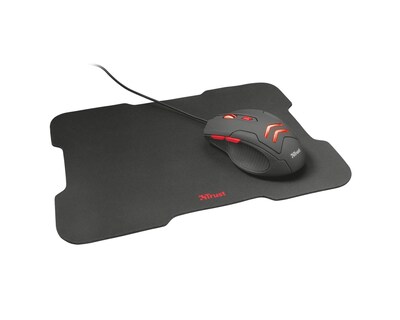 Foto 3 | Kit 2 en 1 USB Trust Gaming Ziva MousPad más Mouse color Negro