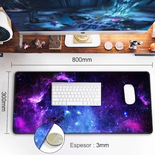 Foto 2 | Alfombrilla Antideslizante Base para Mouse Diseño de Estrellas