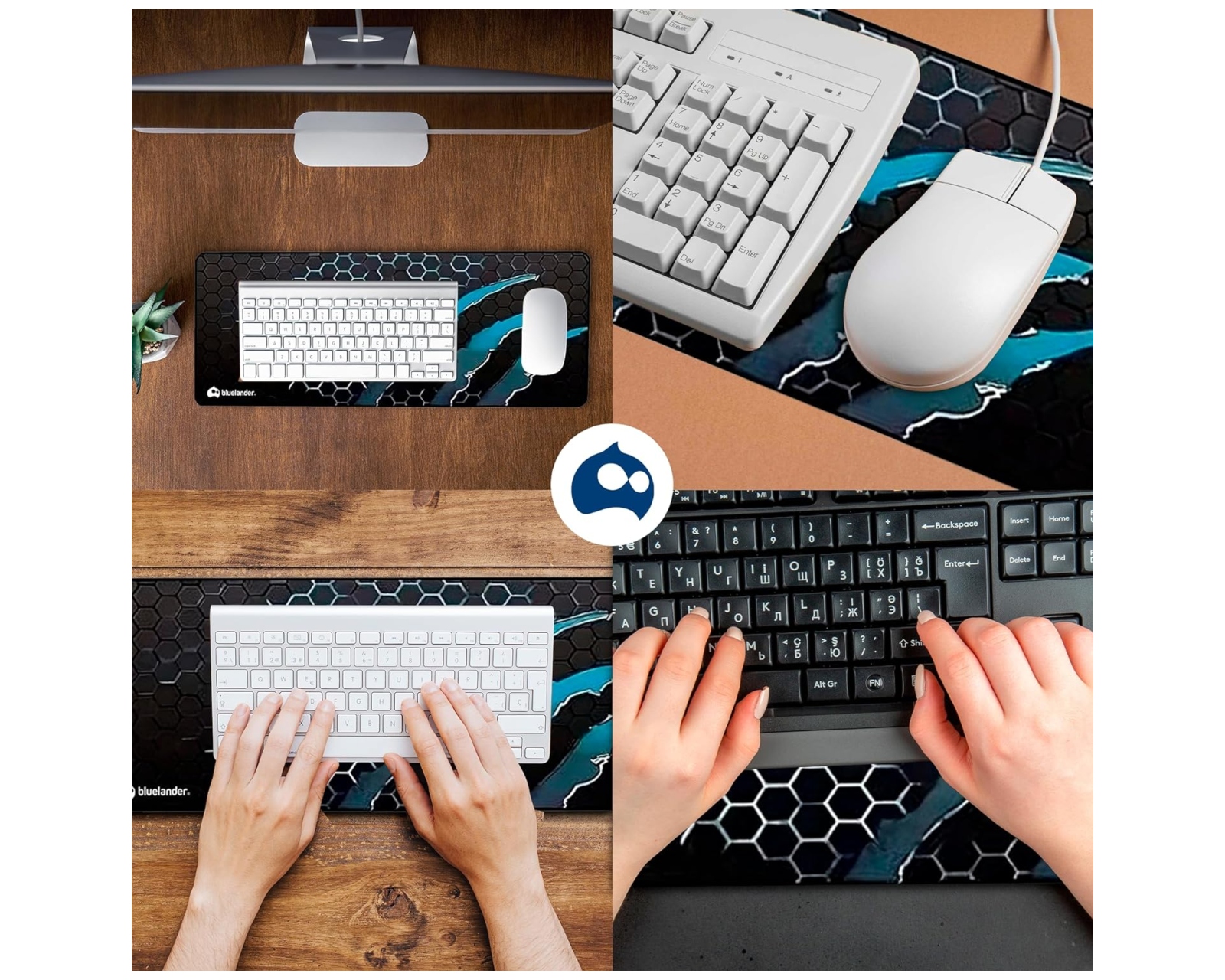 Foto 8 pulgar | Mousepad Bluelander 4056 color Azul