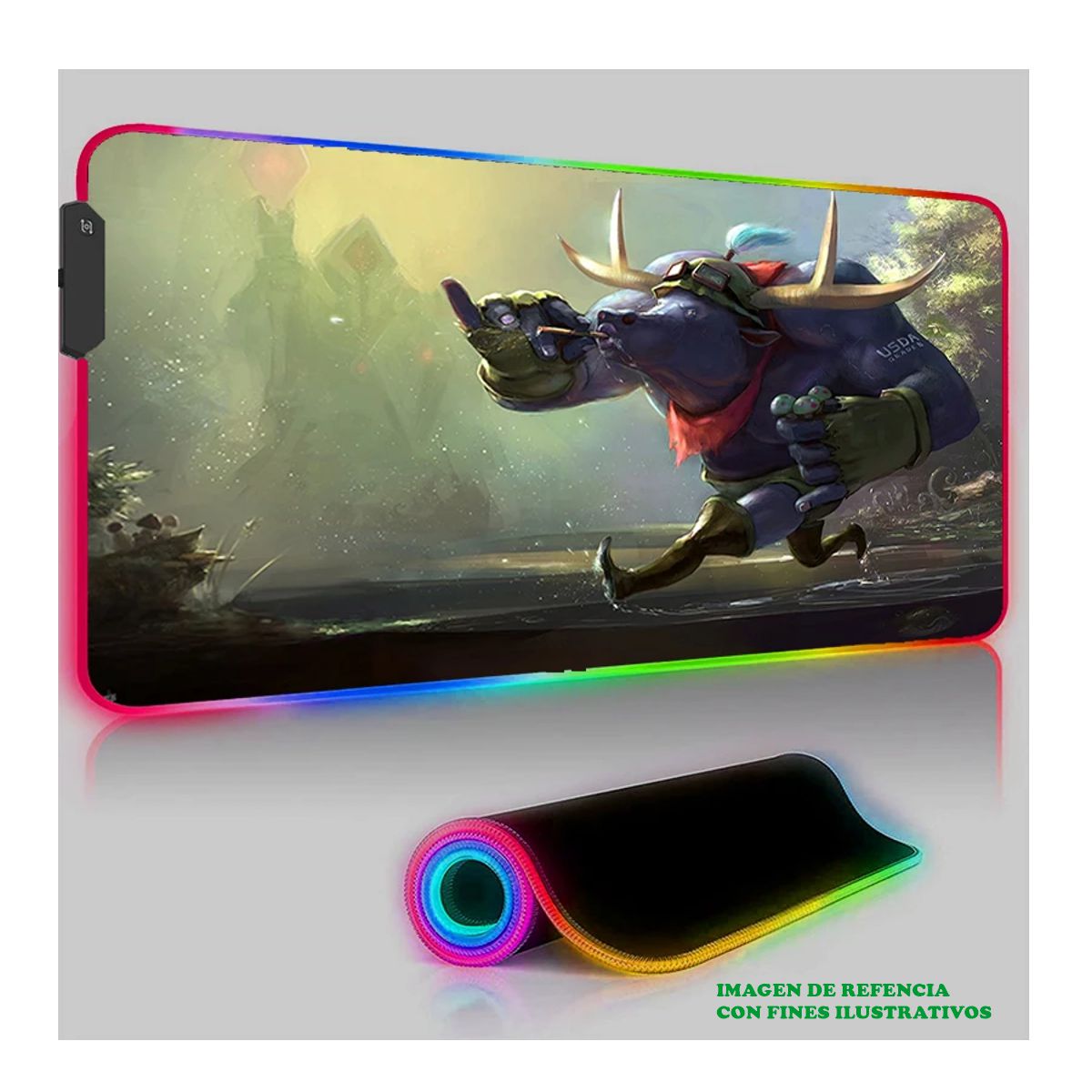 Foto 5 pulgar | Mousepad Tapete Antiderrames Gamer Rgb Elegate Sm05