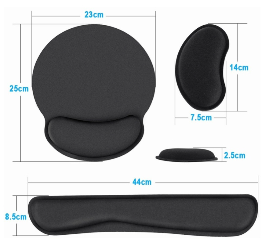 Foto 2 | Mouse Pad Teclado Ratón Reposamuñecas 3 Piezas