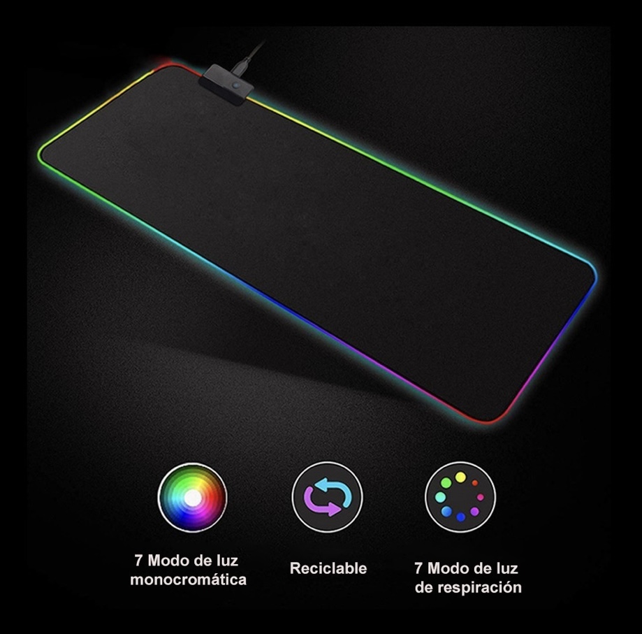 Foto 2 | Mouse Pad Gamer Funbu TEC0052-1 color Negro RGB 80 X 30 cm