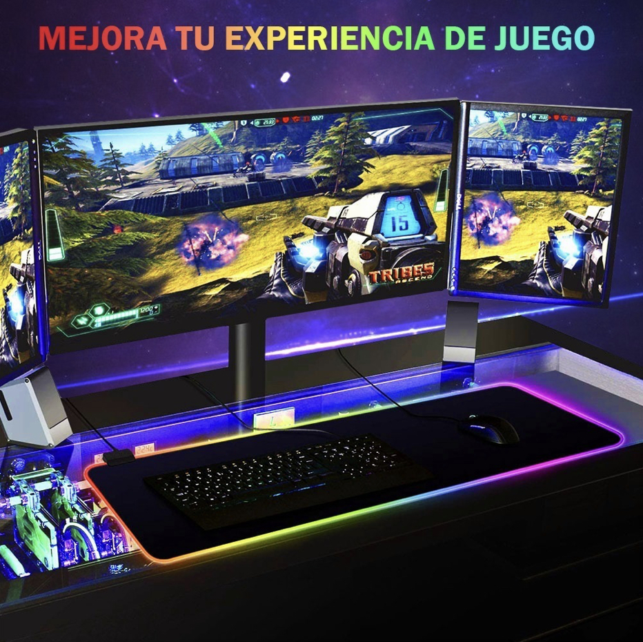 Foto 3 | Mouse Pad Gamer Funbu TEC0052-1 color Negro RGB 80 X 30 cm